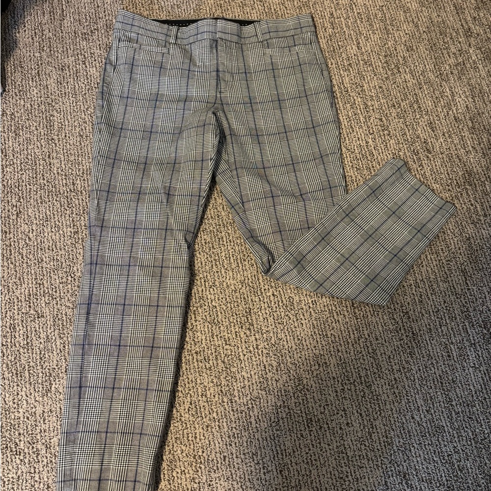 Banana Republic Black and White Checkered Pants